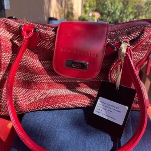Mac Douglas cloth and leather handbag or strap for shoulder bag
